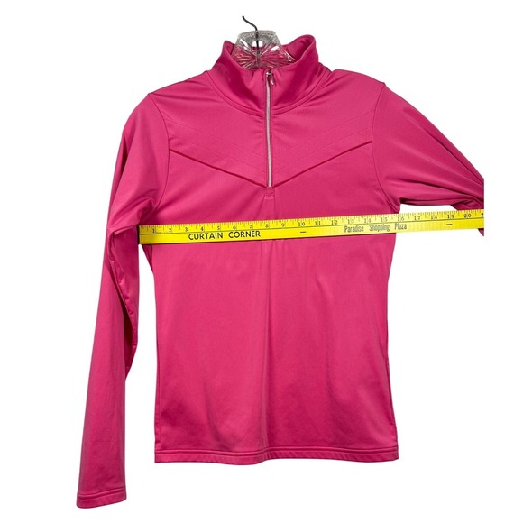 DESCENTE Girls Ski Performance Base Layer, 1/4 Zip, Hot Pink, Size Juniors 14 - Picture 5 of 11